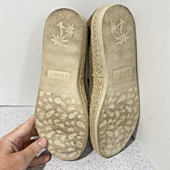 Esprit Nadine Espadrille Flats US 7.5M Tan Faux Suede Textile Uppers Casual Shoe - Picture 11 of 11